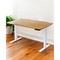 Homeroots 48" Adjustable Brown and White Stainless Steel Computer Desk 397742 - alternate 2