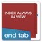 Pendaflex Pressboard End Tab Folders, Straight Tab, Expands 1.75", 1 Divider, 4 Fasteners, Letter, Red, 10PK H1150R - alternate 2