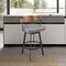 Armen Living Lacey 30in Swivel Bar Stool in Black Iron with Walnut Finish and Vintage Gray Faux Leather LCLABAGRYWA30 - alternate 3