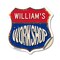 Signmission William's Workshop, 12 Inch X 12 Inch, Vinyl Decal SHI-D-12-489-WILLIAM - alternate 1