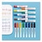 Avery MARKS A LOT Desk-Style Dry Erase Markers, Broad Chisel Tip, Blue 24406 - alternate 2