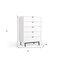 Homeroots 30" White Solid Wood Five Drawer Chest 473071 - alternate 2