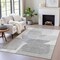 Homeroots 5' X 8' Linen And Gray Abstract Washable Indoor Outdoor Area Rug 632162 - alternate 4