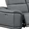 Homeroots Battleship Gray Leather Power Reclining L Shaped Five Piece Corner Sectional 643950 - alternate 2