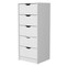 Homeroots 18" White Five Drawer Dresser 518027 - alternate 1