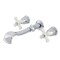Kingston Brass Two-Handle Wall Mount Tub Faucet, Polished Chrome KS5021PX - alternate 1