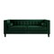 Homeroots 83" Green Velvet Wood Sofa With Toss Pillows 543950 - alternate 3