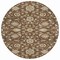 Homeroots 8' Chocolate Ivory And Gray Round Moroccan Washable Indoor Outdoor Area Rug 605153 - alternate 4