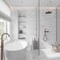Apollo Tile White 1x12 Bianco Carrara Marble Polished Pencil Liner Tile Trim 0.5 sqft/case, 10PK APLMCA881PA - alternate 2