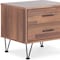 Homeroots 18" Brown Two Drawers Metal Nightstand 286438 - alternate 3