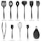 Megachef Black Silicone Cooking Utensils, Set of 12 MGSP-812 - alternate 2