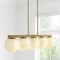 Jonathan Y Luca Parisian 45.5" 5-Light Modern Glam Iron Globe Linear LED Pendant, Brass Gold/White JYL7572A - alternate 4