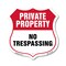 Signmission Private Property Shield Sign No Trespass, 18 Inch X 18 Inch, Plastic Sign SHI-P-18-454 - alternate 1
