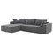 Homeroots 72" Gray Fabric Modular Sleeper Sofa 568307 - alternate 4