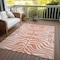 Homeroots 3' X 5' Coral And Ivory Animal Print Washable Indoor Outdoor Area Rug 600600 - alternate 3