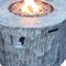 Homeroots 50000 BTU 40in Gray Aluminum Natural Gas Round Fire Pit Table With Cover 535189 - alternate 2