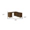 Homeroots 60" Brown and Black L Shape Computer Desk With Three Drawers 490009 - alternate 2
