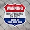 Signmission Pool Warning Shield Sign No Lifeguard On, 6 inch X 6 inch, Plastic Sign, 2PK SHI-P-2PACK-6-432 - alternate 2