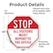Signmission Stop All Visitors Must Report to Th, 10 Inch X 10 Inch, Vinyl Decal OC-D-10-246 - alternate 2