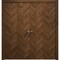 Sartodoors Sliding Closet Double Bi-fold Doors 72 x 80 inches, Ego 5005 Cognac Oak Veneer, Sturdy Tracks Mold EGO5005DBF-DKO-72x80 (4* 18x80) - alternate 1