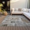 Homeroots 5' X 8' Gray Ivory And Brown Abstract Washable Indoor Outdoor Area Rug 596867 - alternate 3
