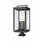 Z-Lite Hartwell 6-Light Outdoor Pier Mounted Fixture, 15 in W x 34 H, Sand Black 5019PHXXLS-SQPM-BK - alternate 1