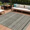 Homeroots 9' X 12' Taupe And Brown Striped Washable Indoor Outdoor Area Rug 615378 - alternate 1