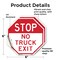 Signmission Stop No Truck Exit, 6 inch X 6 inch, Vinyl Decal, 2PK OC-D-2PACK-6-324 - alternate 2