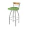 Holland Bar Stool Co Revelle 36in Swivel Extra Tall Bar Stool, Anodized Nickel Finish, Medium Back and Graph Parrot Seat 881 - alternate 1