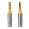 Powertec Straight Router Bit, 1/4in Cutting Diameter, 1/2in Shank, 3/4in Depth & 2-11/16in Overall Length, 2PK 73051-P2N - alternate 1