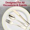 Smarty Had A Party Gold Classic Cutlery Plastic Silverware Set - Forks, Knives Spoons (120 Guests), 360PK 7953G-BLK-CASE - alternate 2
