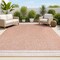 Jonathan Y Alda Modern Minimalist Mingled Solid Salmon/Cream 8 ft. x 10 ft. Indoor/Outdoor Area Rug TSN213B-8 - alternate 1