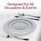 Smarty Had A Party 10" Matte Steel Gray Round Disposable Plastic Dinner Plates (120 Plates), 120PK 4850STGR-CASE - alternate 1