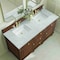 James Martin Vanities Lorelai 60in Double Vanity, Mid-Century Walnut w/ 3 CM Eternal Jasmine Pearl Silestone Top 424-V60D-WLT-FEJP - alternate 3