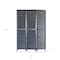 Homeroots 67" Black Wood Folding Three Panel Screen Room Divider 274725 - alternate 2