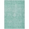 Homeroots 5' X 8' Aqua And Ivory Damask Washable Indoor Outdoor Area Rug 603354 - alternate 2