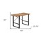 Homeroots 49" Brown and Black Wood and Metal Sled Computer Desk 489865 - alternate 3
