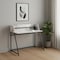 Homeroots 47" White and Black Wood and Metal Sled Computer Desk 489856 - alternate 3