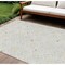 Homeroots 8' X 10' Ivory Gray And Gold Floral Washable Indoor Outdoor Area Rug 595964 - alternate 1
