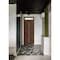 Vdomdoors Front Exterior Prehung Metal-Plastic Door, Manux 8112 Walnut, Top Sidelite Transom, Office Commerci MANUX8112EXD-WLN-W36xH80+14-LH - alternate 2