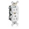 Leviton Straight Blade Receptacle, 5-15R, 15 A, 125V AC, Self-Grounded MT820-W - alternate 1