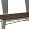 Homeroots 40in Brown and Gray Metal And Solid Wood Dining Bench 553871 - alternate 2