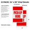 Signmission Pick-up Here, Vinyl Decals Only 24 Inch x 36 Inch, Vinyl Decal, 2PK DSB-2436-2PACK-Pick-up Here - alternate 2