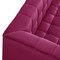 Homeroots 88" Fuchsia Velvet Wood Sofa With Toss Pillows 543976 - alternate 3