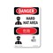 Signmission OSHA Danger Sign, Hard Hat Area Bilingual, 18in X 12in Aluminum, OS-DS-A-1218-VC-1292 OS-DS-A-1218-VC-1292 - alternate 1