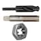 Drill America m30 X 2 HSS Plug Tap, Hex Die and 28.00mm HSS 1/2" Shank Drill Bit Kit HXPOUM30X2 - alternate 1