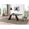 Homeroots 94" Gray and Black Ceramic and Steel Dining Table 654237 - alternate 4