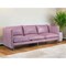 Homeroots 91" Wisteria Top Grain Leather Sofa With Black Legs 491344 - alternate 3