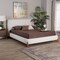 Baxton Studio Vinicio Mid-Century Modern Cream Boucle King Platform Bed 254-14063-ZORO - alternate 5