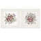 Homeroots Set Of Two Floral Spray I and II White Framed Print Wall Art, 2PK 406002 - alternate 1